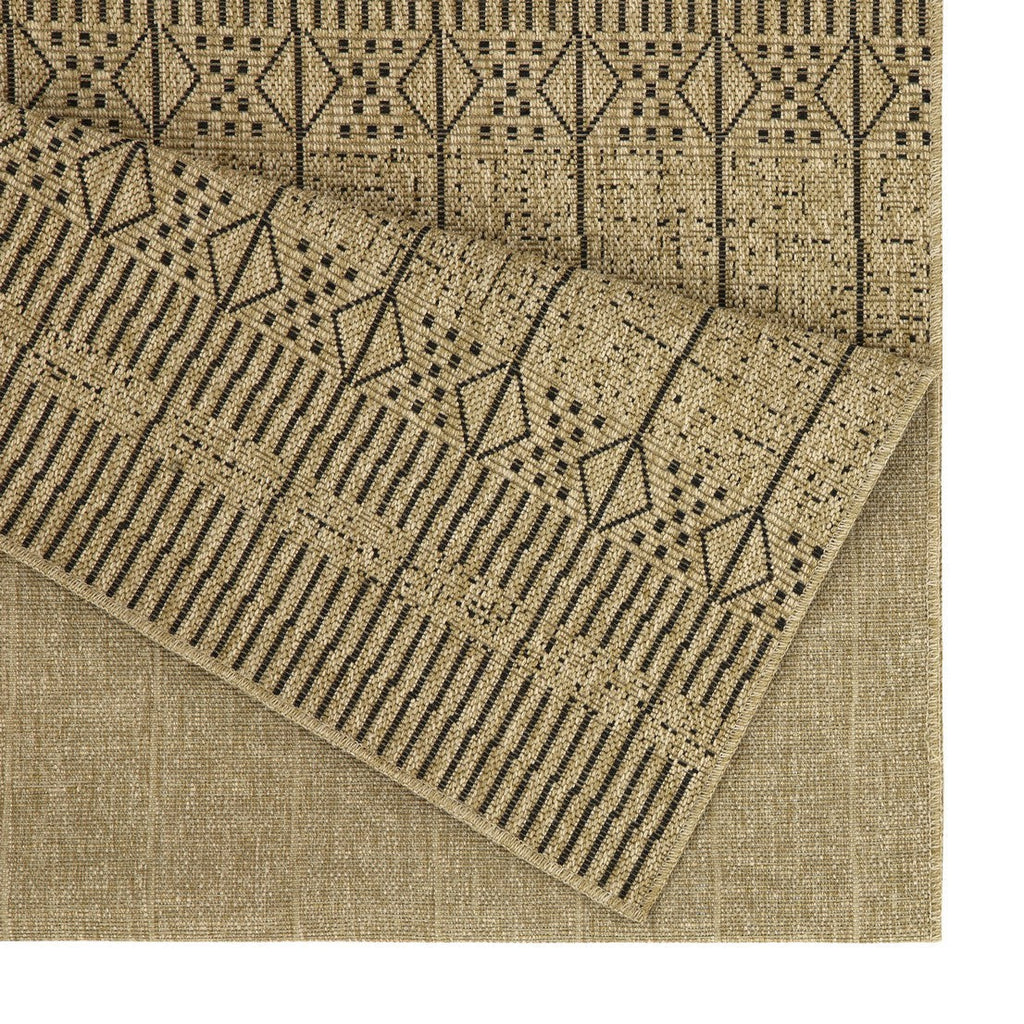 Earth GC_NTL1008 Jute/Black 2 ft. 7 in. x 7 ft. 3 in. Indoor/Outdoor Area Rug