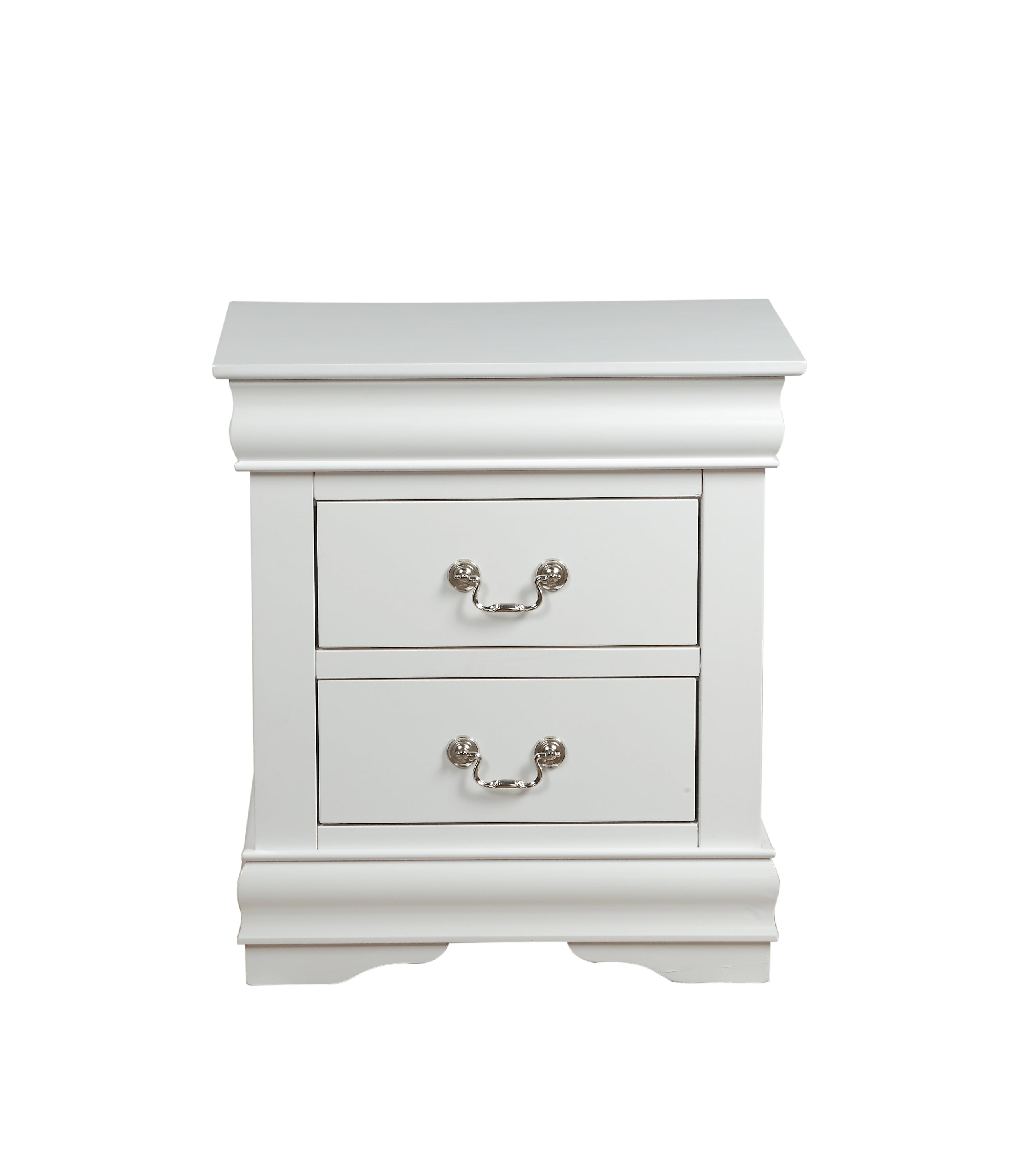 Louis Philippe White Finish 2PCS Bedroom Set (E. King)
