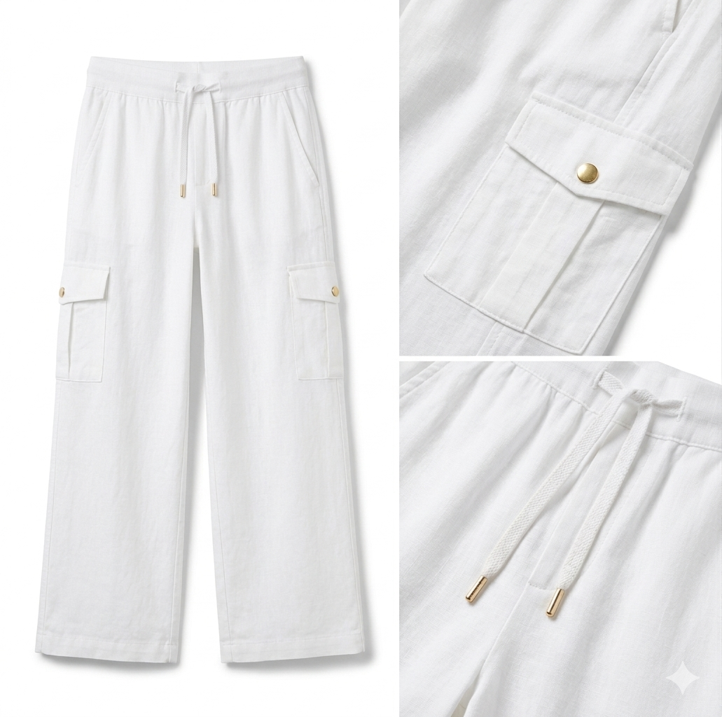 Vintage Havana - Cargo Pants, White