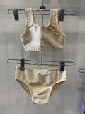 Planet Sea - 2 Pc Beige Ribbed Bikini