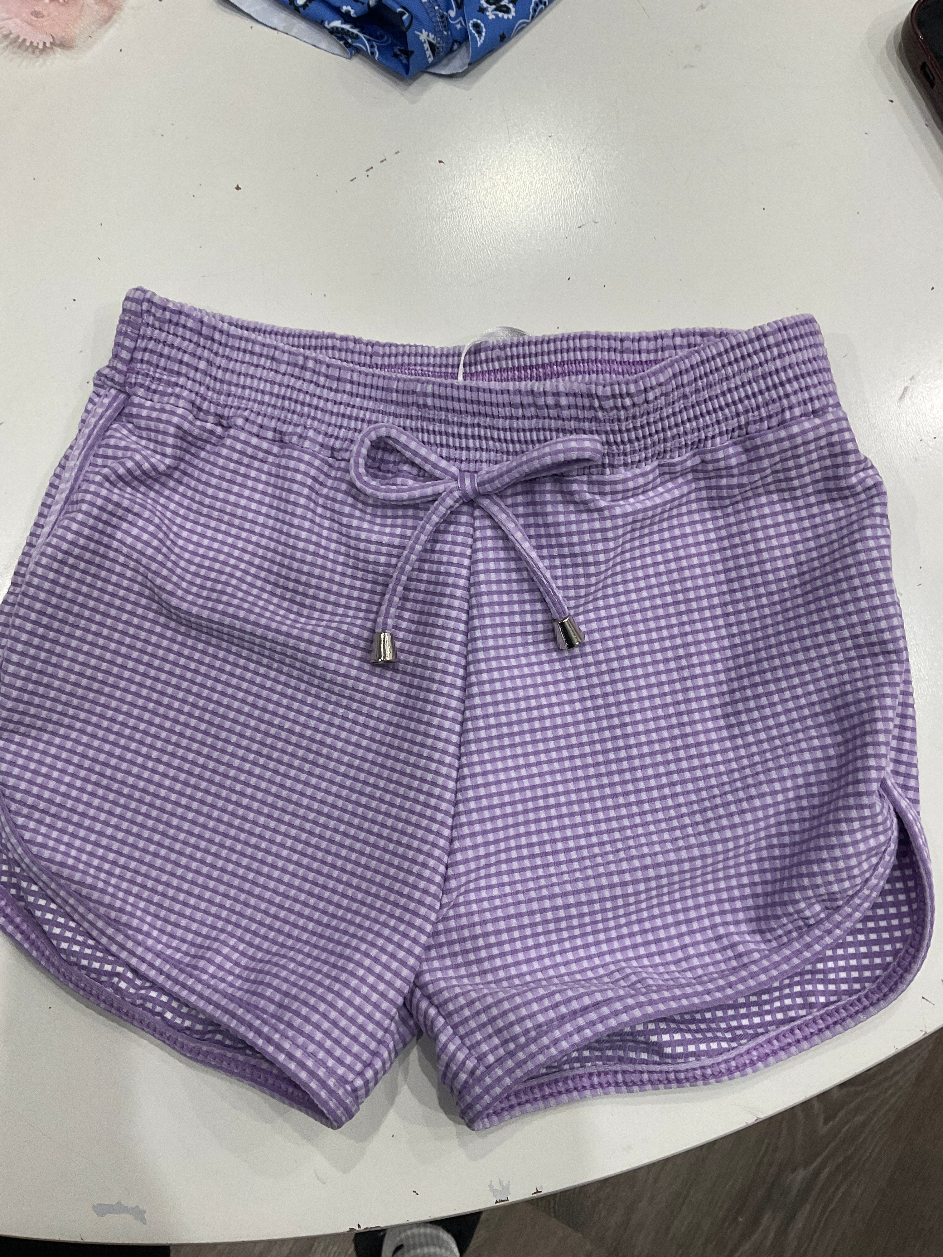 Planet Sea - Shorts Gingham Lilac