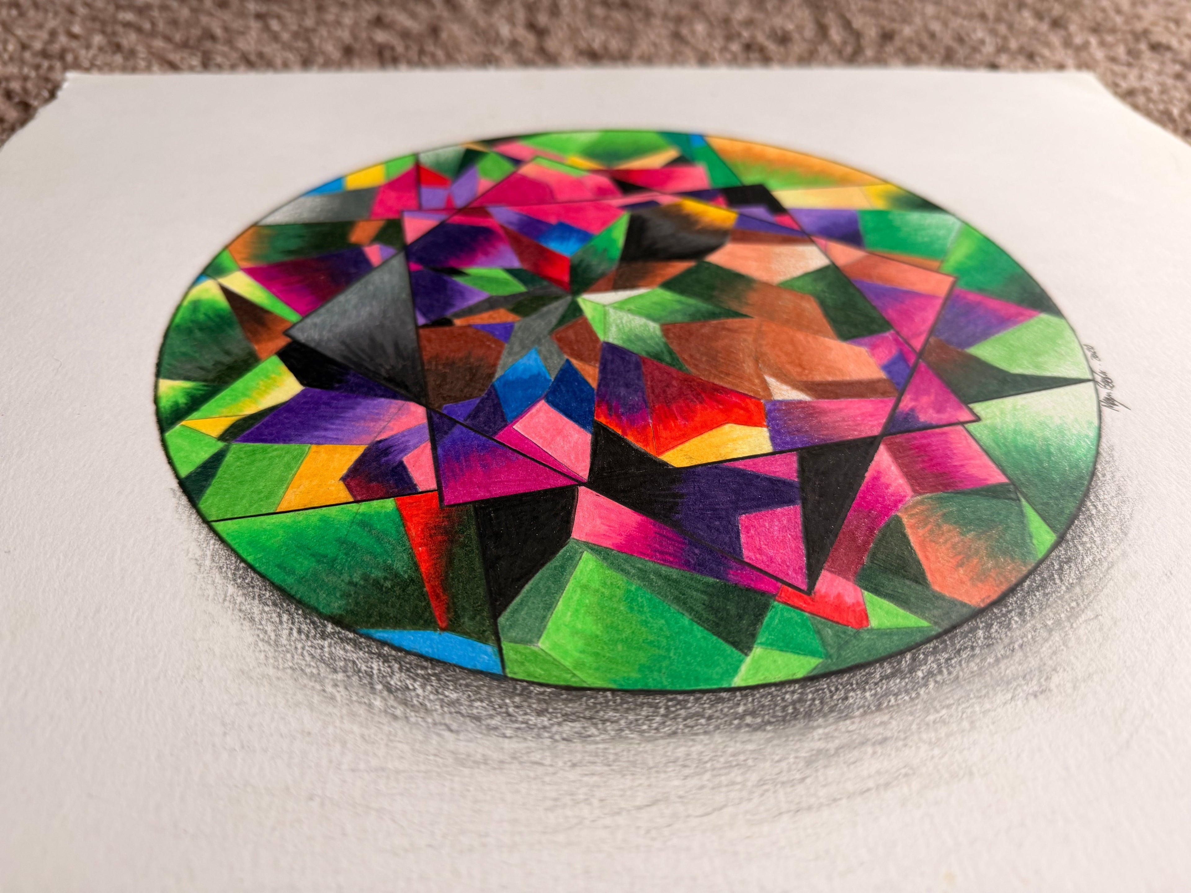 Alexandrite Drawing 14x17 - Original Gemstone Art