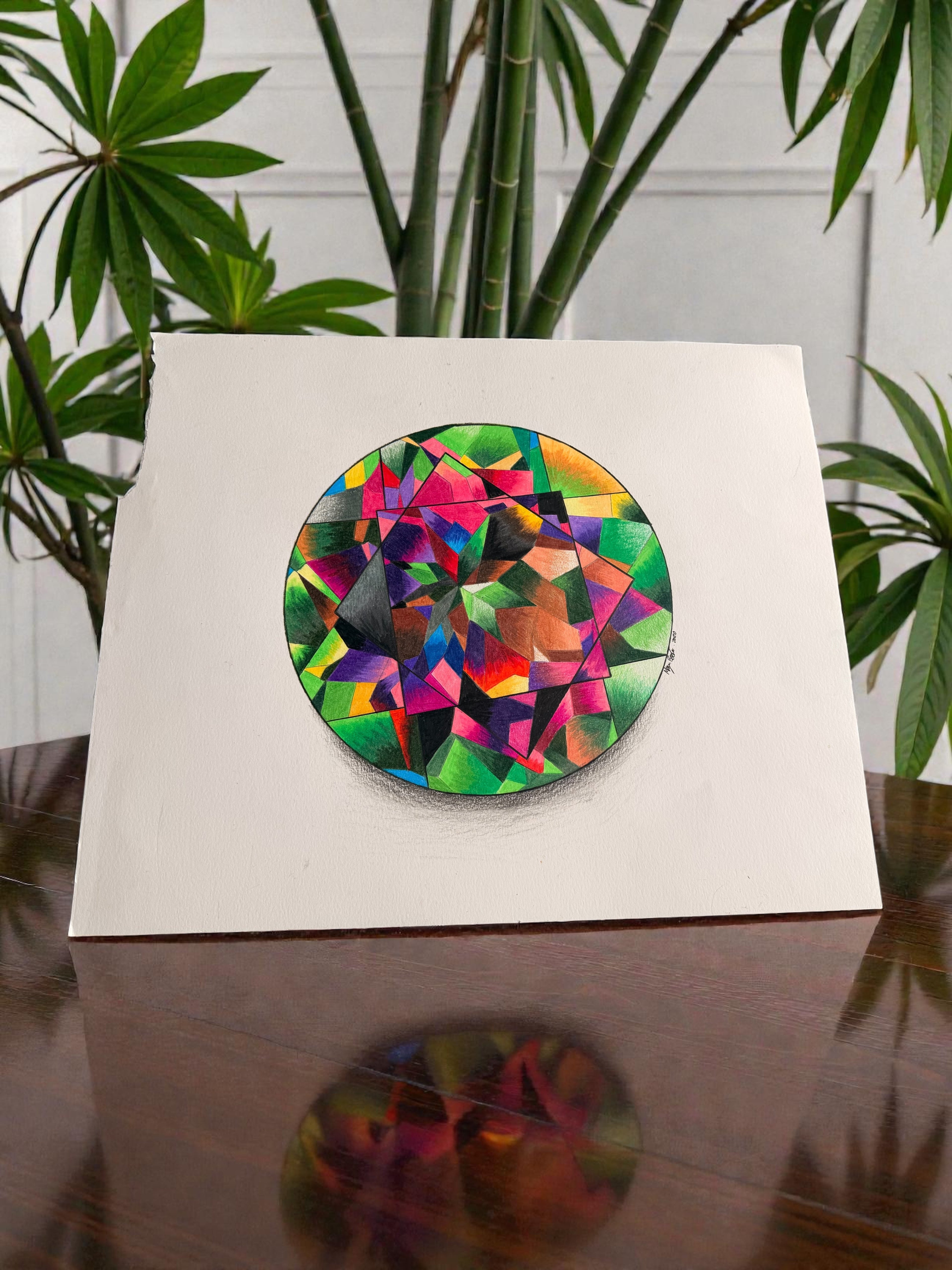 Alexandrite Drawing 14x17 - Original Gemstone Art