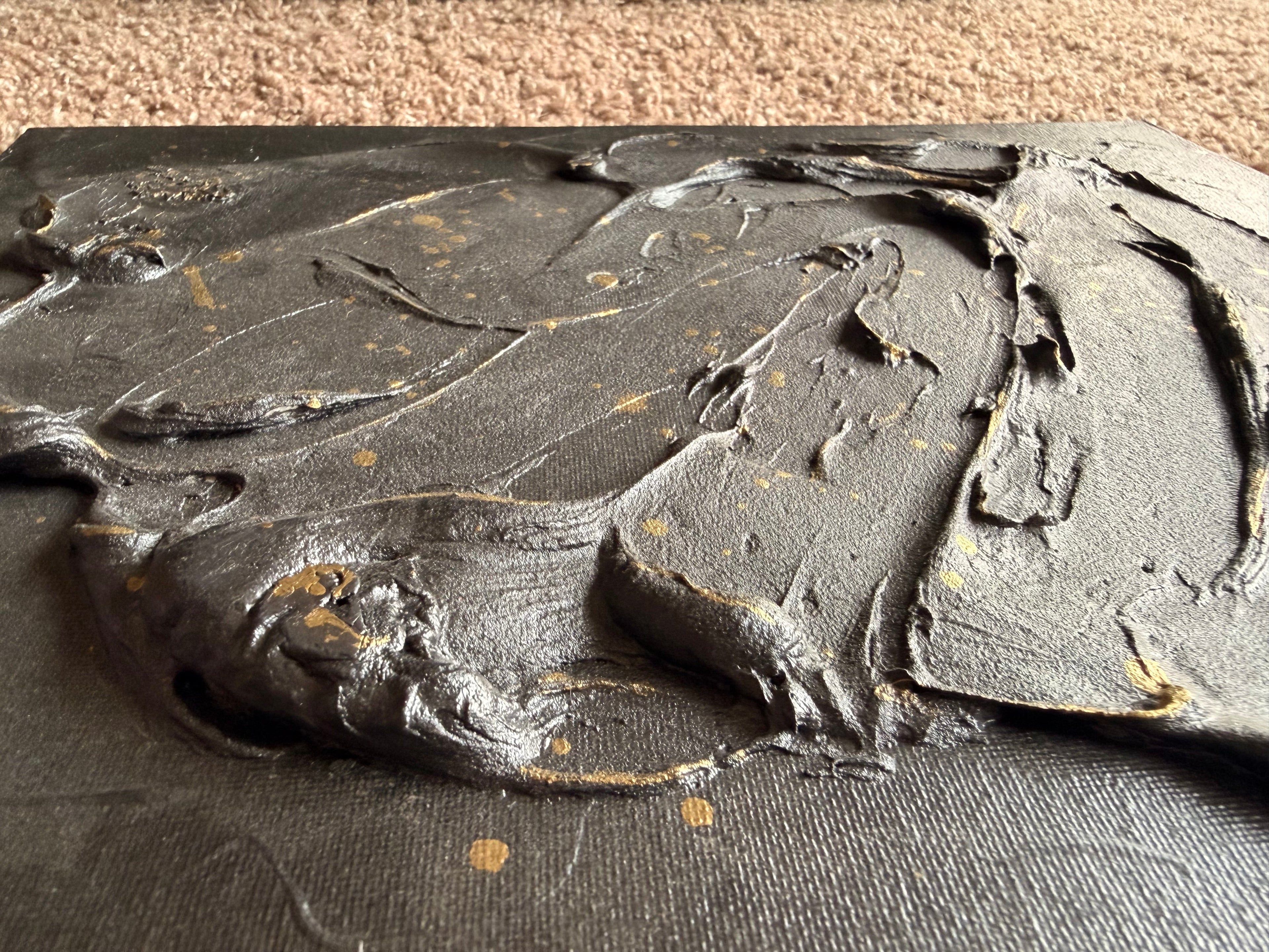 Dark Grey Plaster Painting