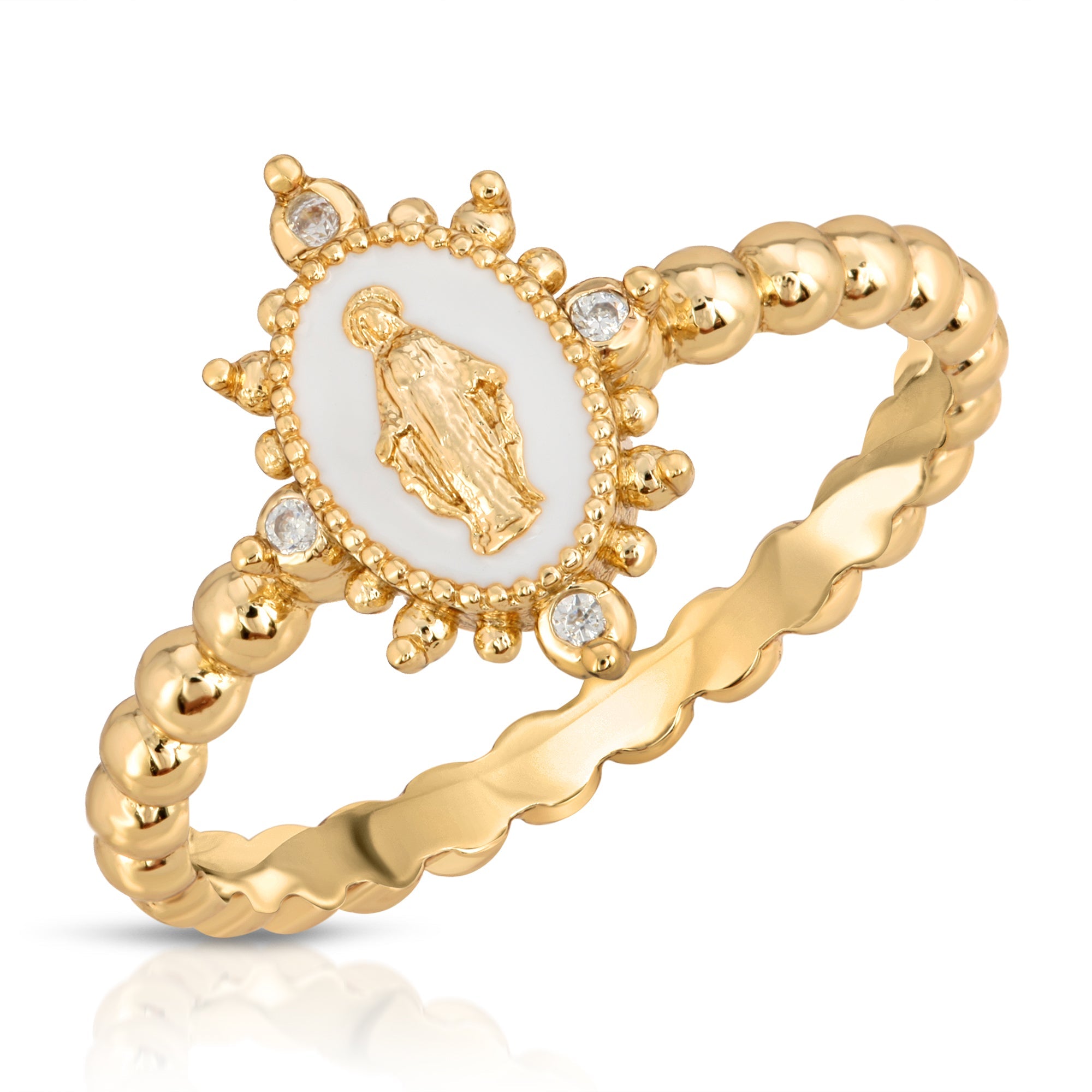 Lady Lourdes Ring - White