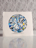 Diamond Drawing 14x17 - Original Gemstone Art