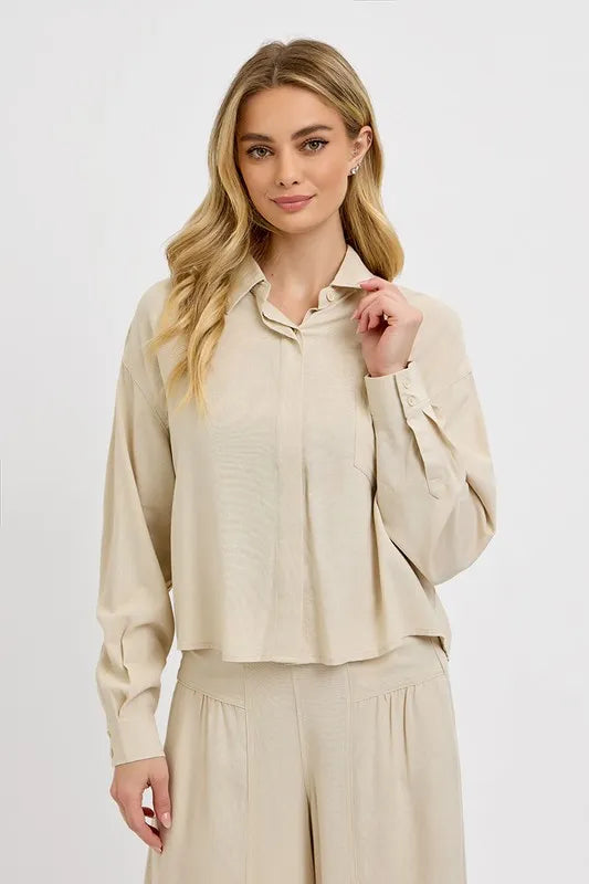 RISEN Button Down Long Sleeve Shirt