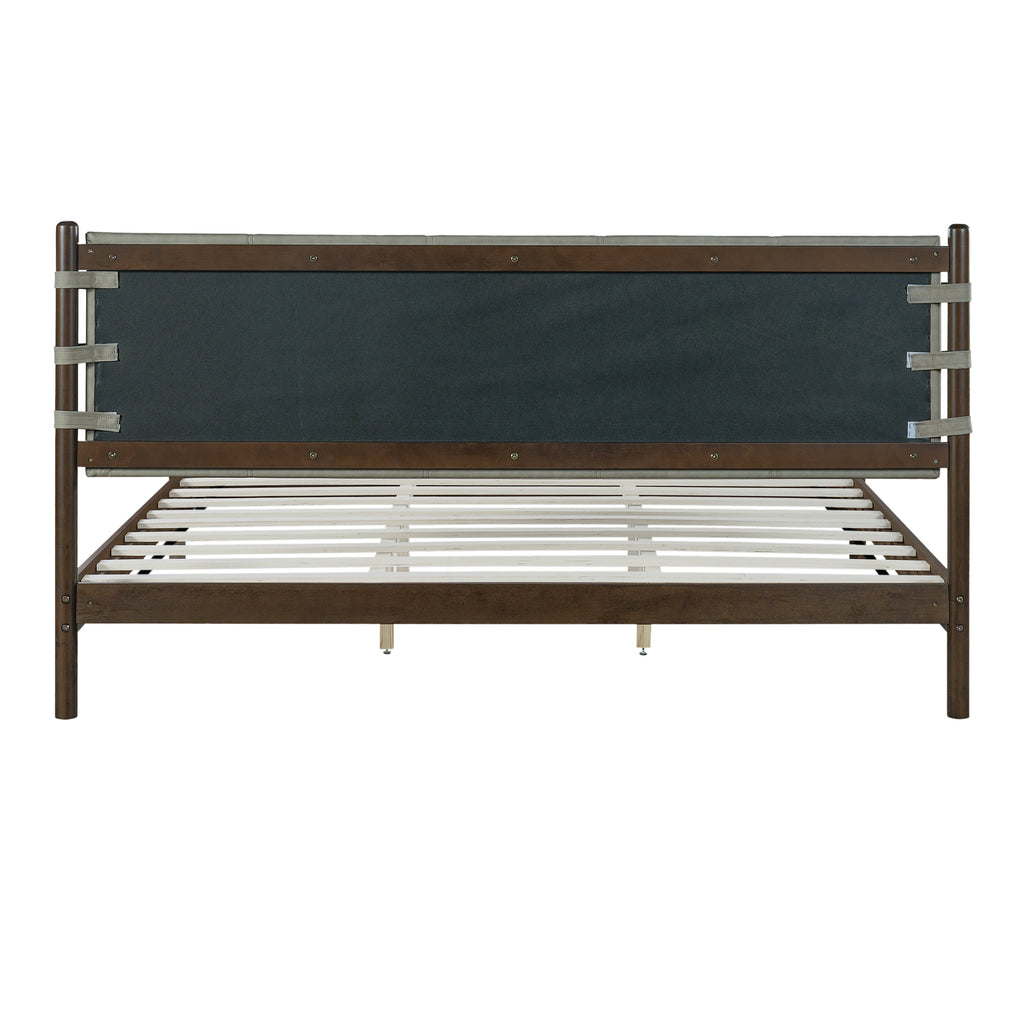 Modern King Bed Frame Set with 2 Nightstands, Light Gray Wood Platform Bed with Headboard and Matching Bedside Tables for Bedroom