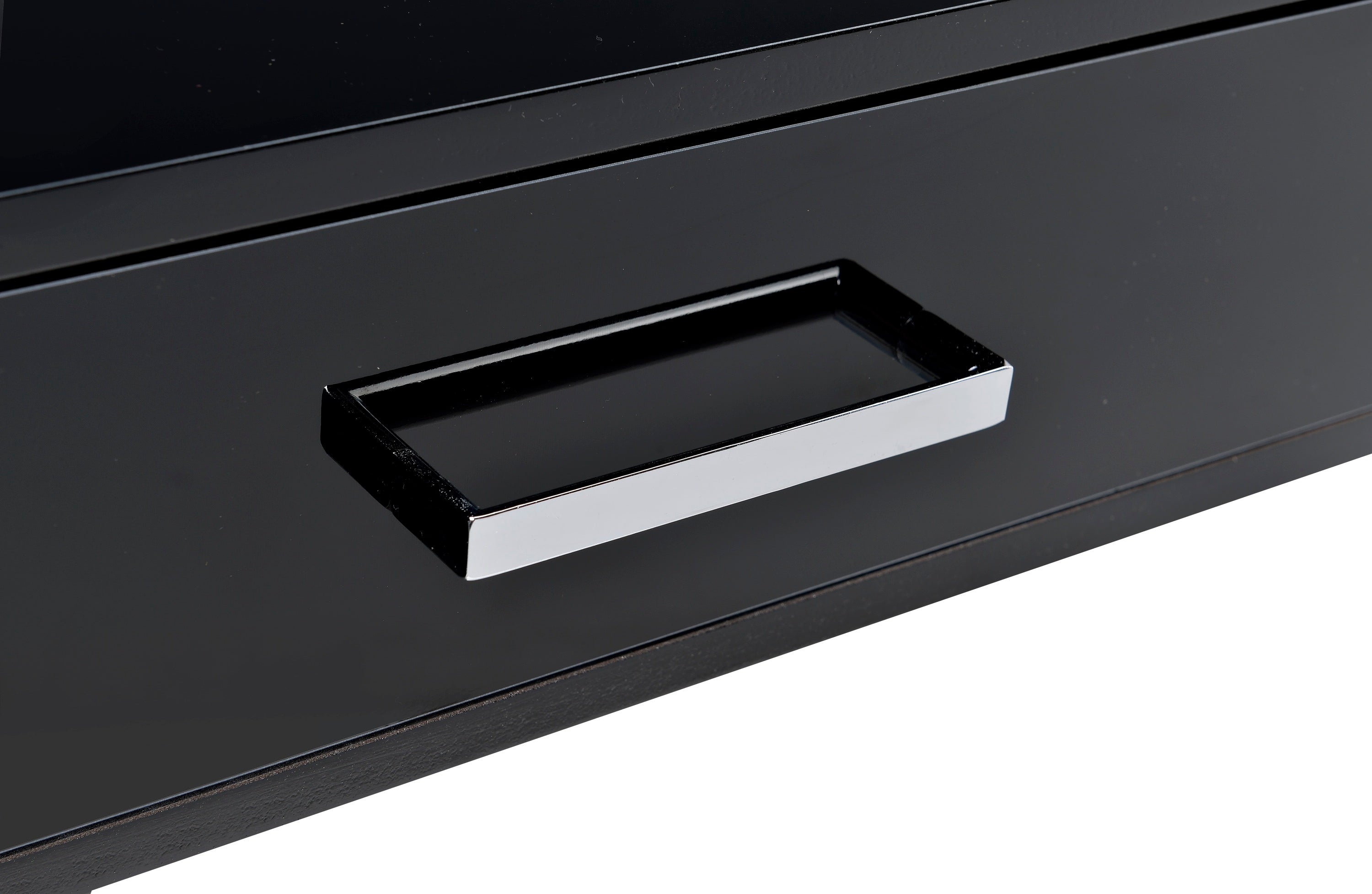 Coleen  Black High Gloss & Chrome Finish Writing Desk