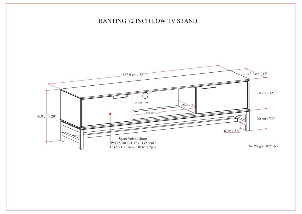 Banting 72 inch Low TV Stand
