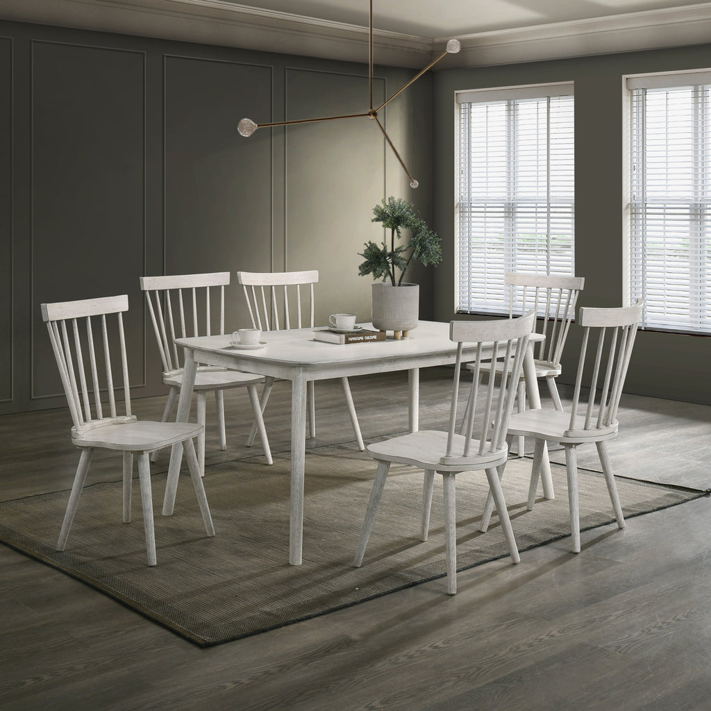 2-Piece Rustic Dining Side Chair Set, Solid Wood Frame, Farmhouse Modern Design, Easy Assembly