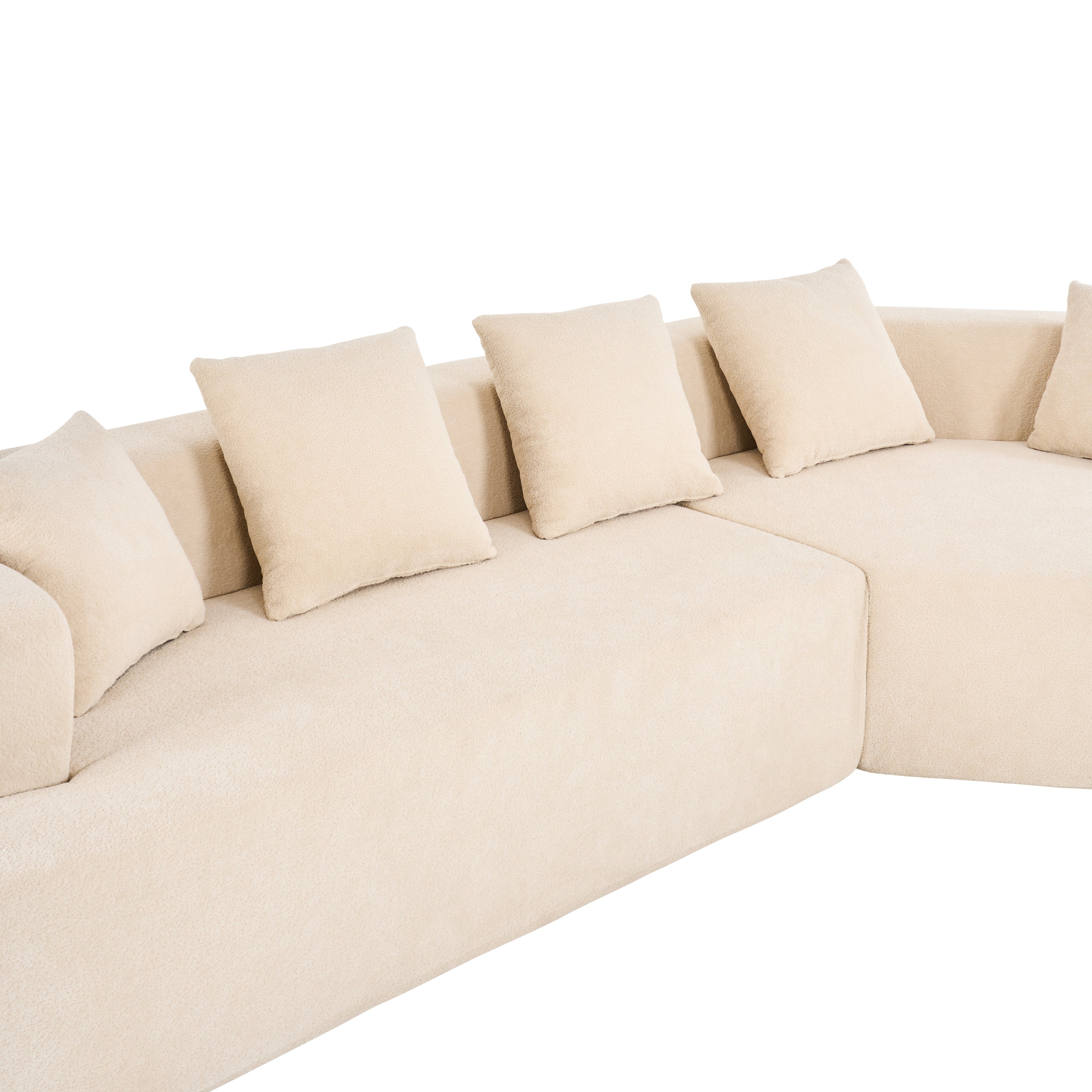 Memory Foam Couch, No Installation & Easy to Transport, Deep Seat Modern Sofa with Chenille Fabric, Couch for Living Room, Bedroom, Apartment, Home Office