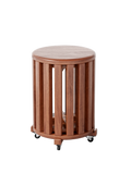 100% solid wood stackable stools set of 4, wooden stools, 18-inch stools, stacking stools, nesting tables, sturdy and durable, no installation required, top stackable round side table
