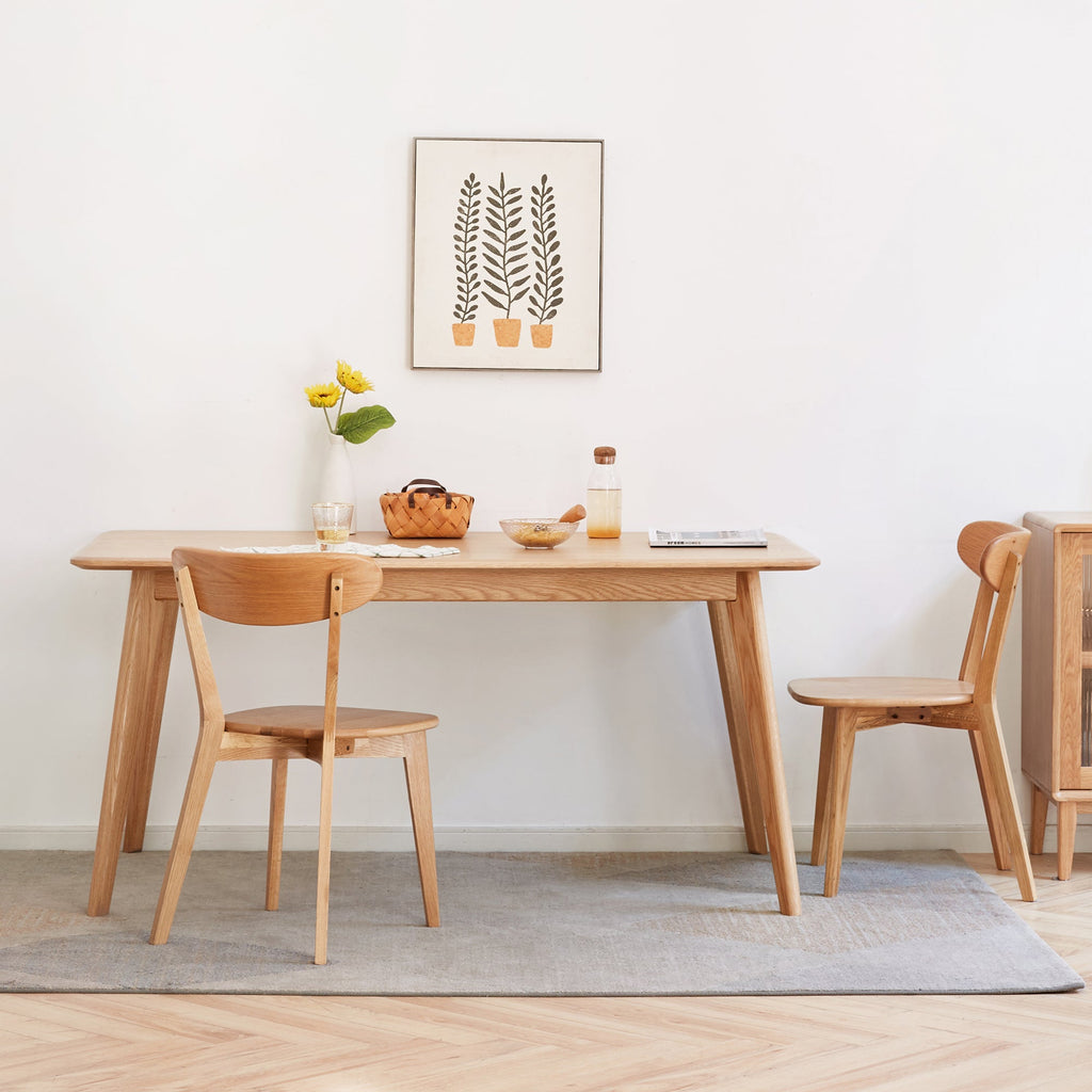 FAS Grade Oak Dining Chair Natural Wood Made in North America Solid and Simple Design 46.5 * 54 * 80cm