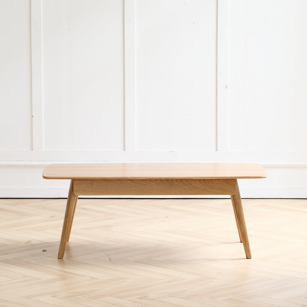 Center table Low Table 100% solid wood Top plate Desk Coffee table Width 120 x Depth 56 x Height 45 cm Study desk Work from home Easy to assemble Natural wood with storage shelf Natural writing desk