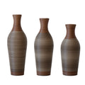 Desktop Vase, Brown Decorative Floor Vase, Classic and Neat Floor Vase, High Independent Flower Stand, Artificial Vine Vase, PVC Floor Vase, Home Decoration Flower Stand Set of 3 pieces