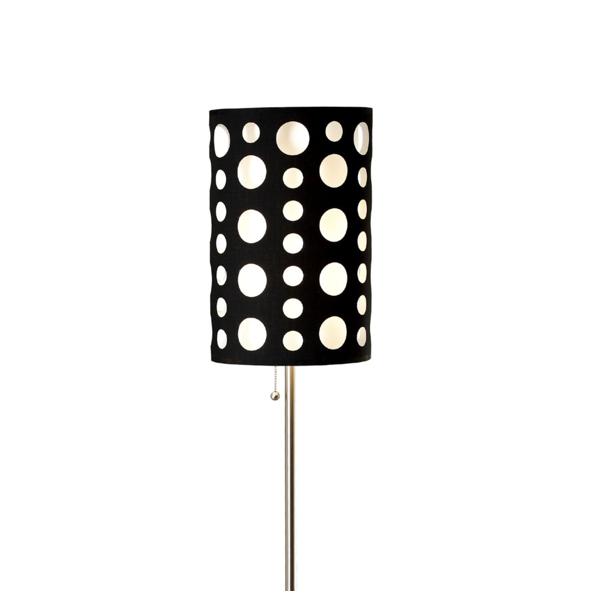 66' Tall Metal Floor Lamp, Retro design with Black and White Shade