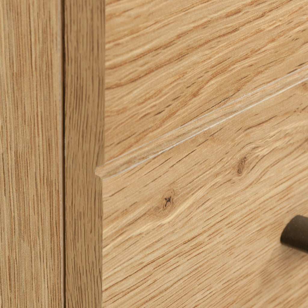 L-Shaped Desk, Brown finish