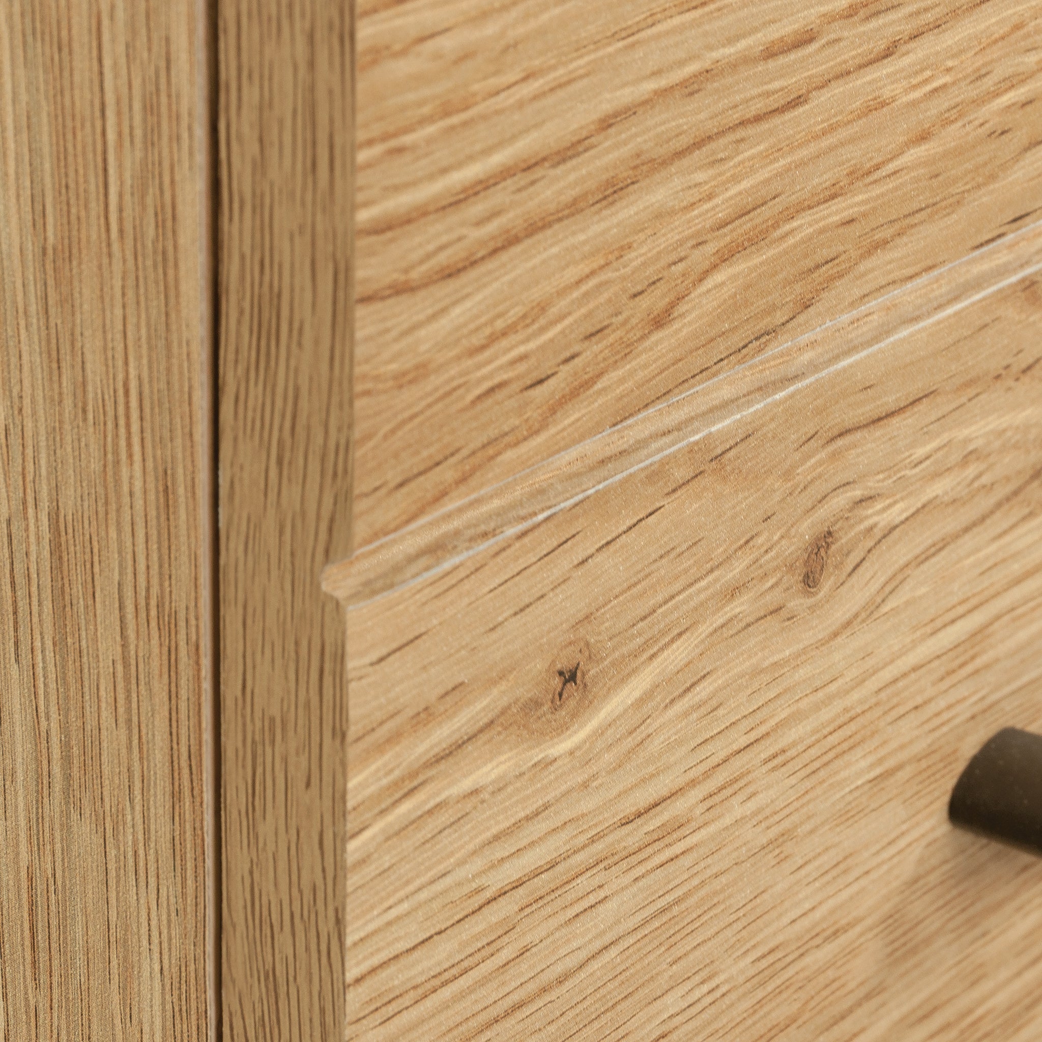 L-Shaped Desk, Brown finish