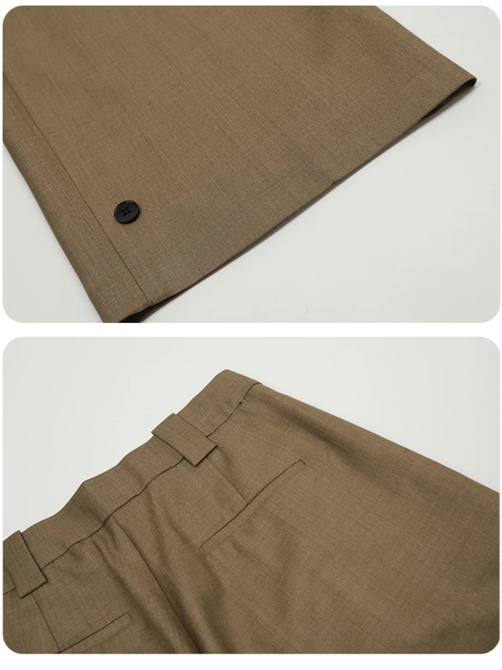 High-Waisted Wide Leg Pleated Trousers