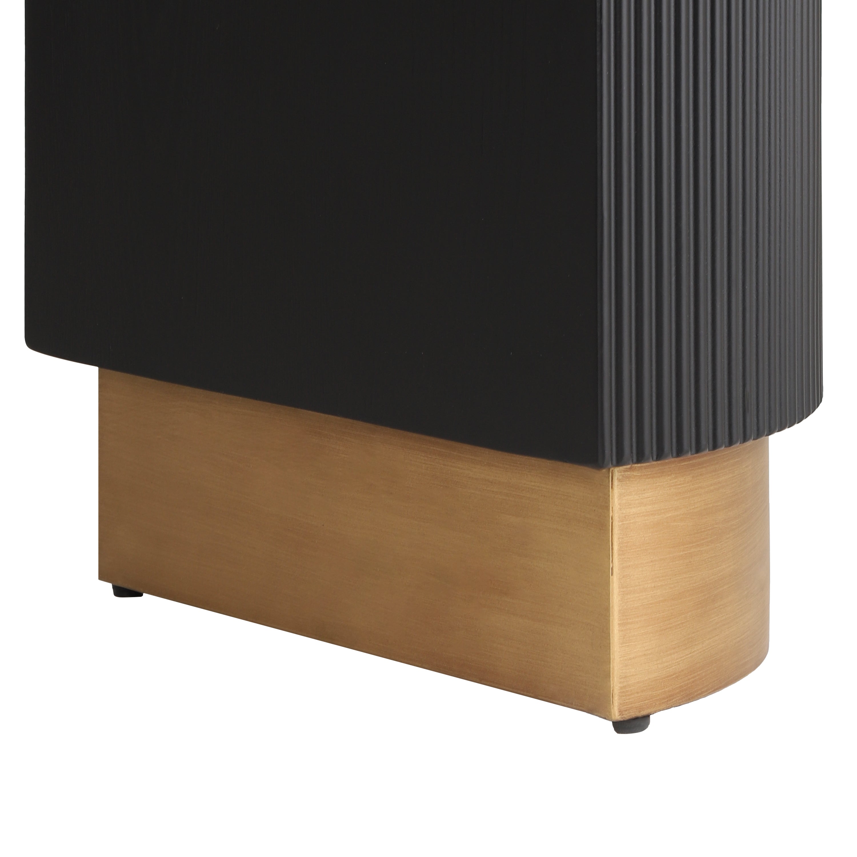 Mirod Modern Console Table with Vertical Ribbed Design, Compact Storage with Functional Drawer