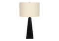 Lighting, 27'h, Table Lamp, Black Resin, Beige Shade, Modern