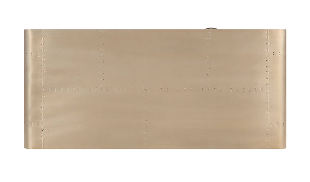 Danton Gold Aluminum Rectangular Writing Desk
