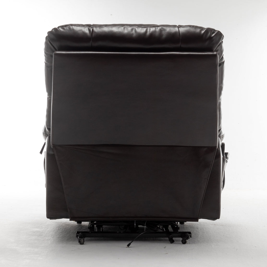 Lift Chair for Big and Tall Person with Inconvenient Legs: High Density Foam Lift Sofa with Heat and Massage, 2 Pockets, 2 Cup Holder, 2 Remote, OKIN Motor