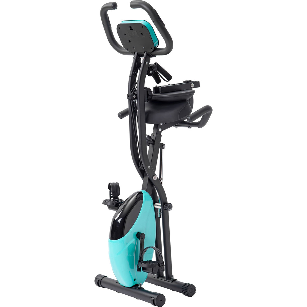 Exercise Bike,Workout Bikes for Home,Folding Stationary Bikes for Home with 16-Level Magnetic Resistance, 300LBS Capacity X-Bike Indoor Exercise Equipment with Heart Rate Sensor & LCD Monitor