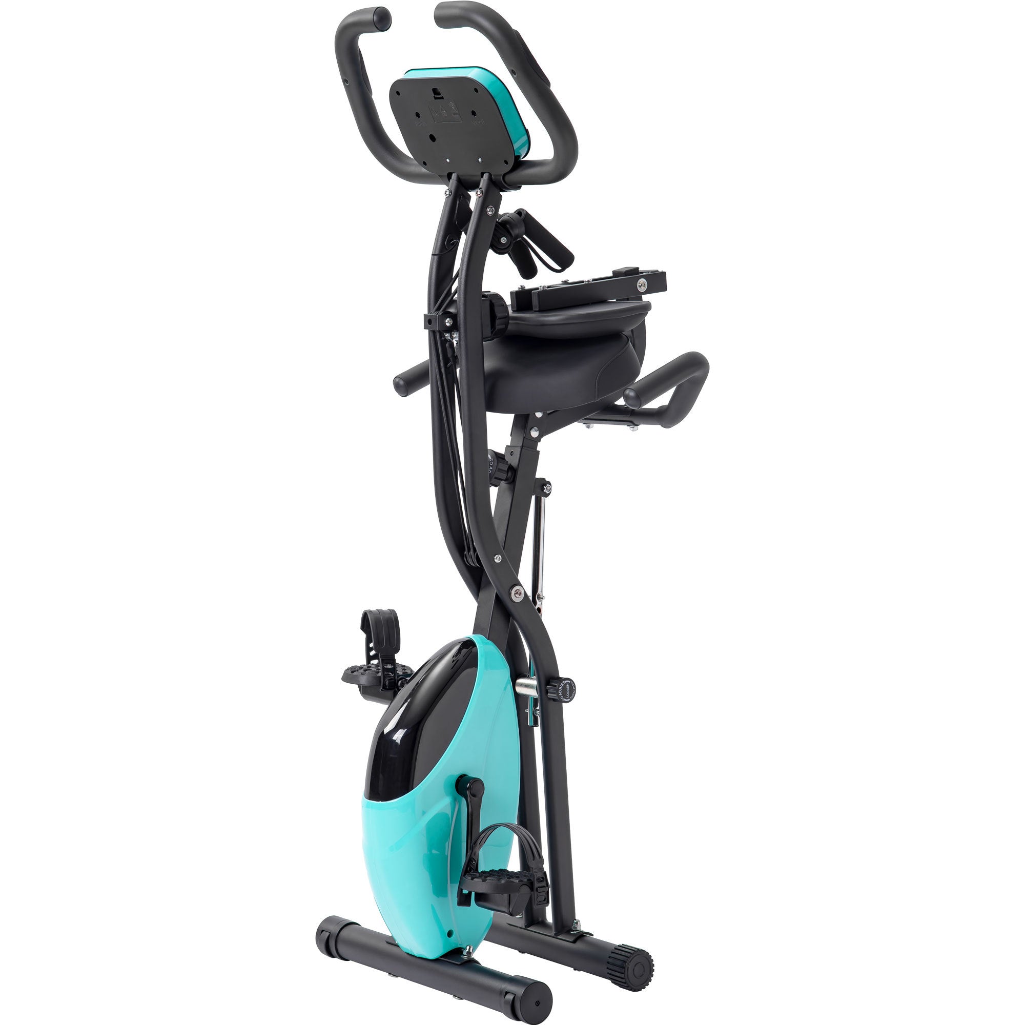 Exercise Bike,Workout Bikes for Home,Folding Stationary Bikes for Home with 16-Level Magnetic Resistance, 300LBS Capacity X-Bike Indoor Exercise Equipment with Heart Rate Sensor & LCD Monitor