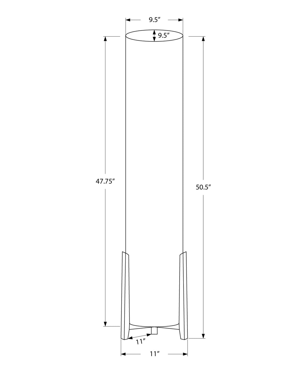 Lighting, 50'h, Floor Lamp, Brown Wood Look, Ivory / Cream Shade, Contemporary