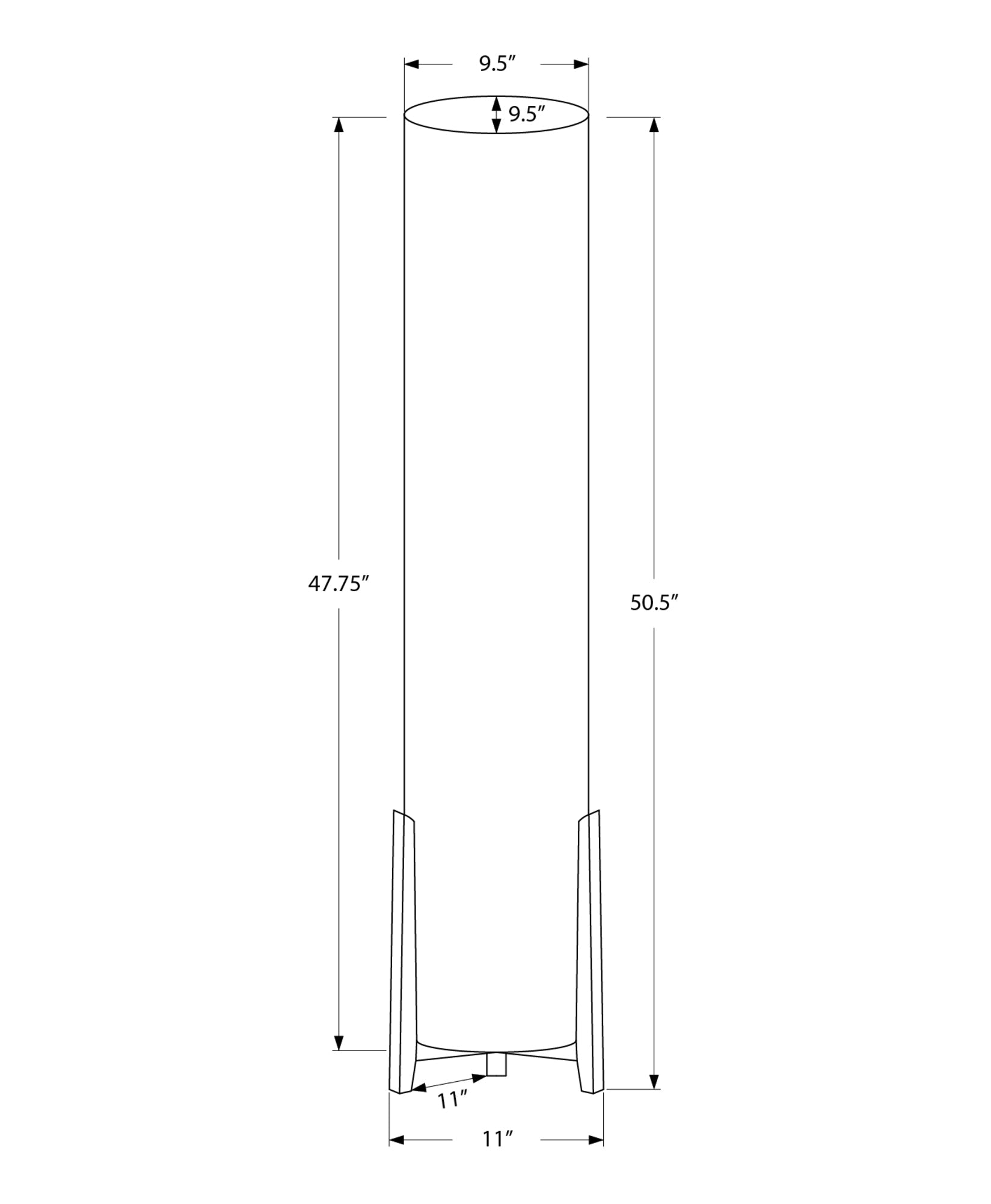 Lighting, 50'h, Floor Lamp, Brown Wood Look, Ivory / Cream Shade, Contemporary