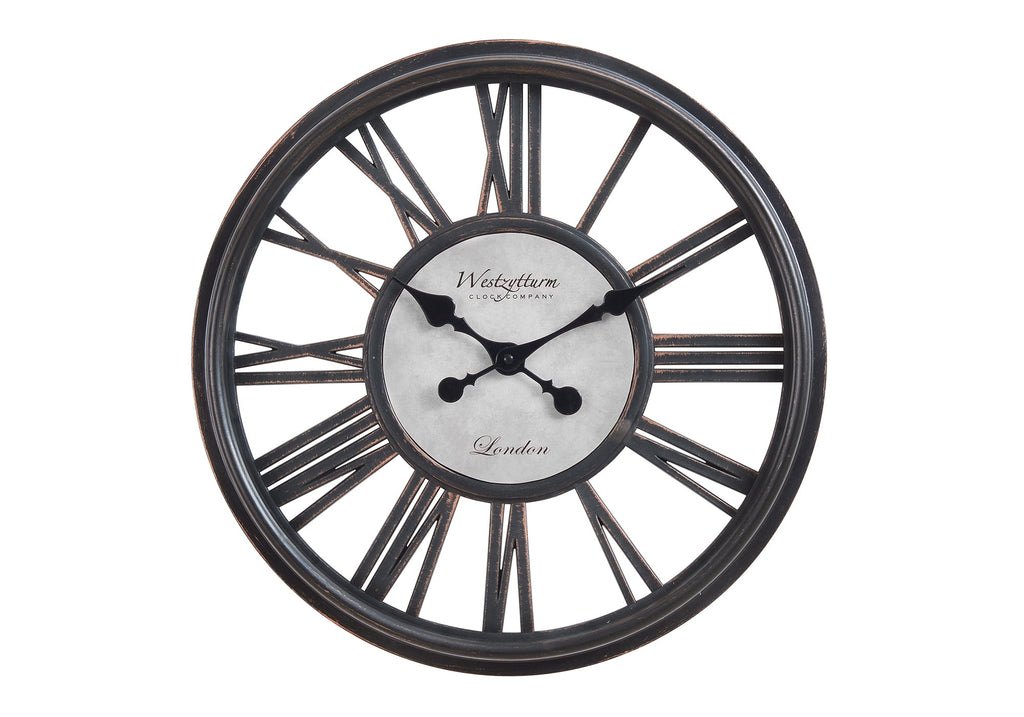 Clocks, 18' Round, Wall Clock, Antique Black, Transitional