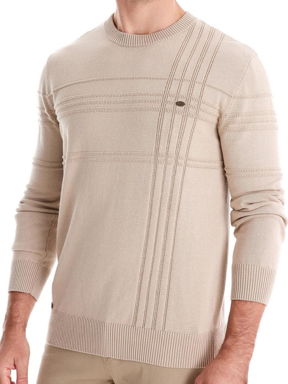 Round Neck Striped Sweater