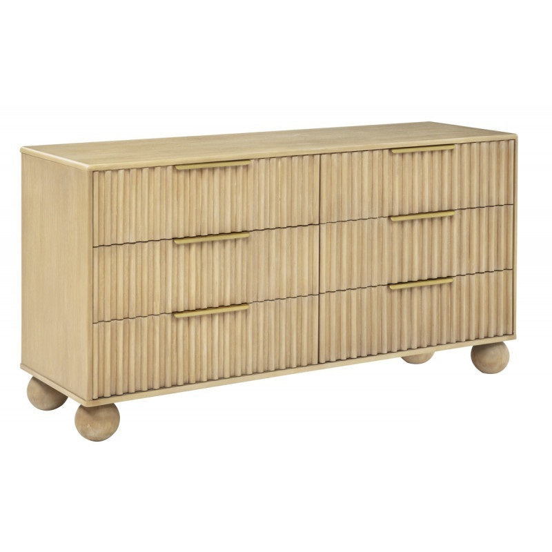 Modern Light Oak Wood 5pc Bedroom Furniture Set, California King size Platform Bed, Dresser Mirror and 2x Nightstand