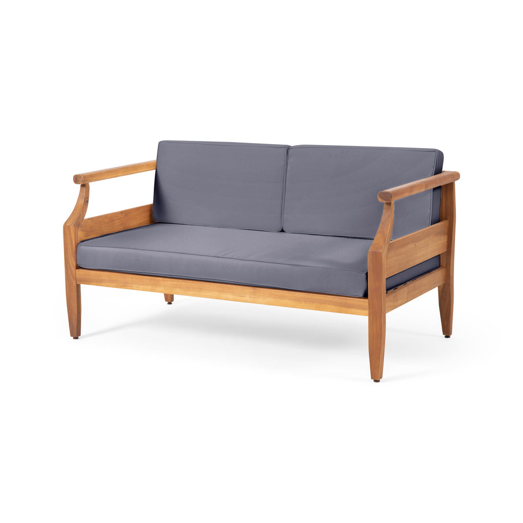 ASTON Outdoor 4 Seater Chat Set with Cushions_LOVESEAT & COFFEE TABLE &CLUB CHAIR