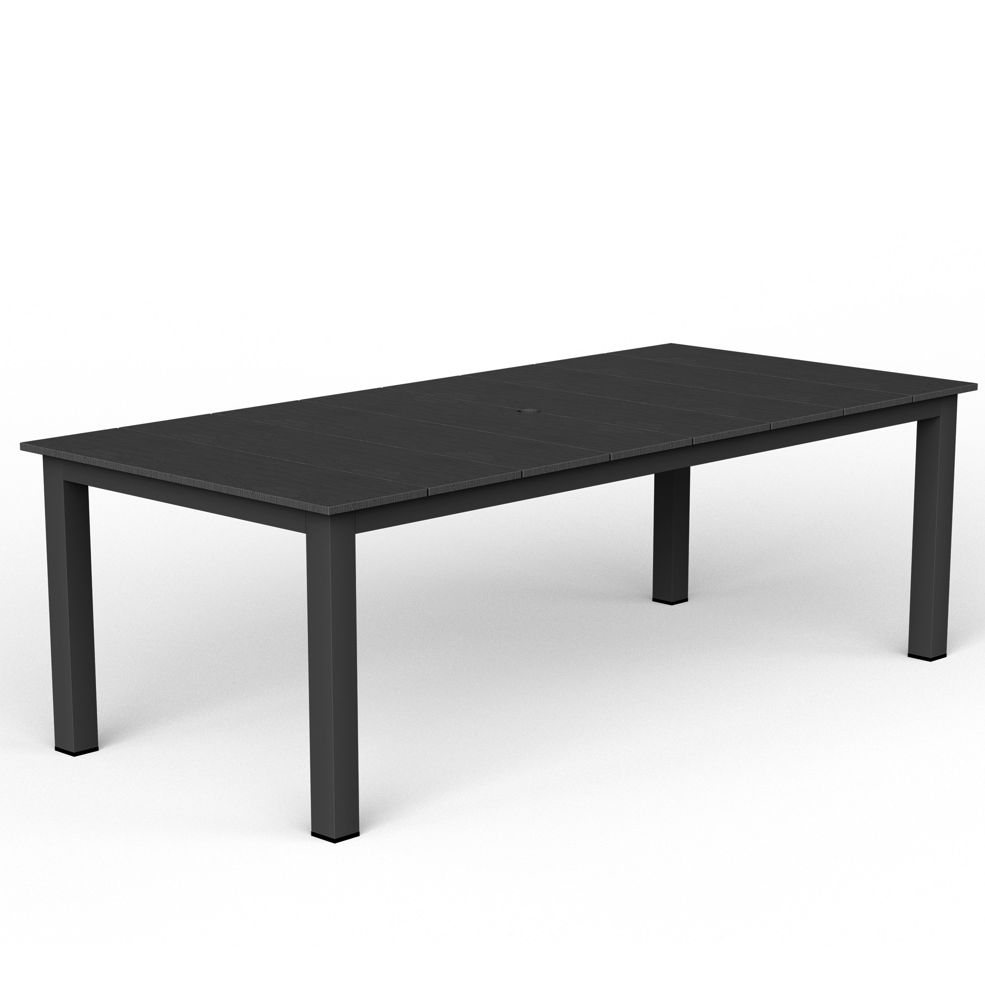 A single outdoor dining table that can be used in multiple scenarios