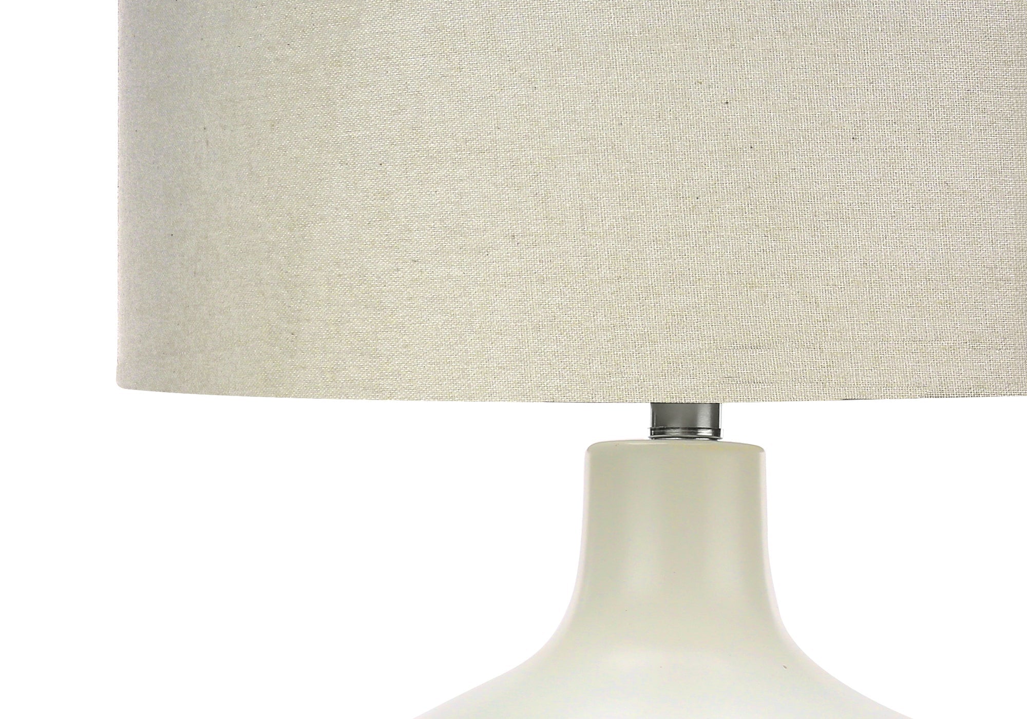 Lighting, 25'h, Table Lamp, Ivory / Cream Shade, Cream Ceramic, Contemporary
