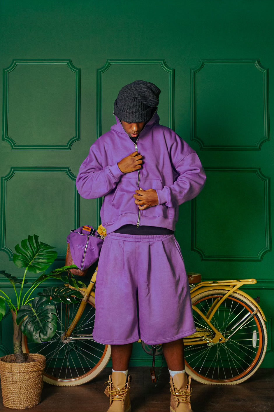 Purple Full- Zip Hoodie