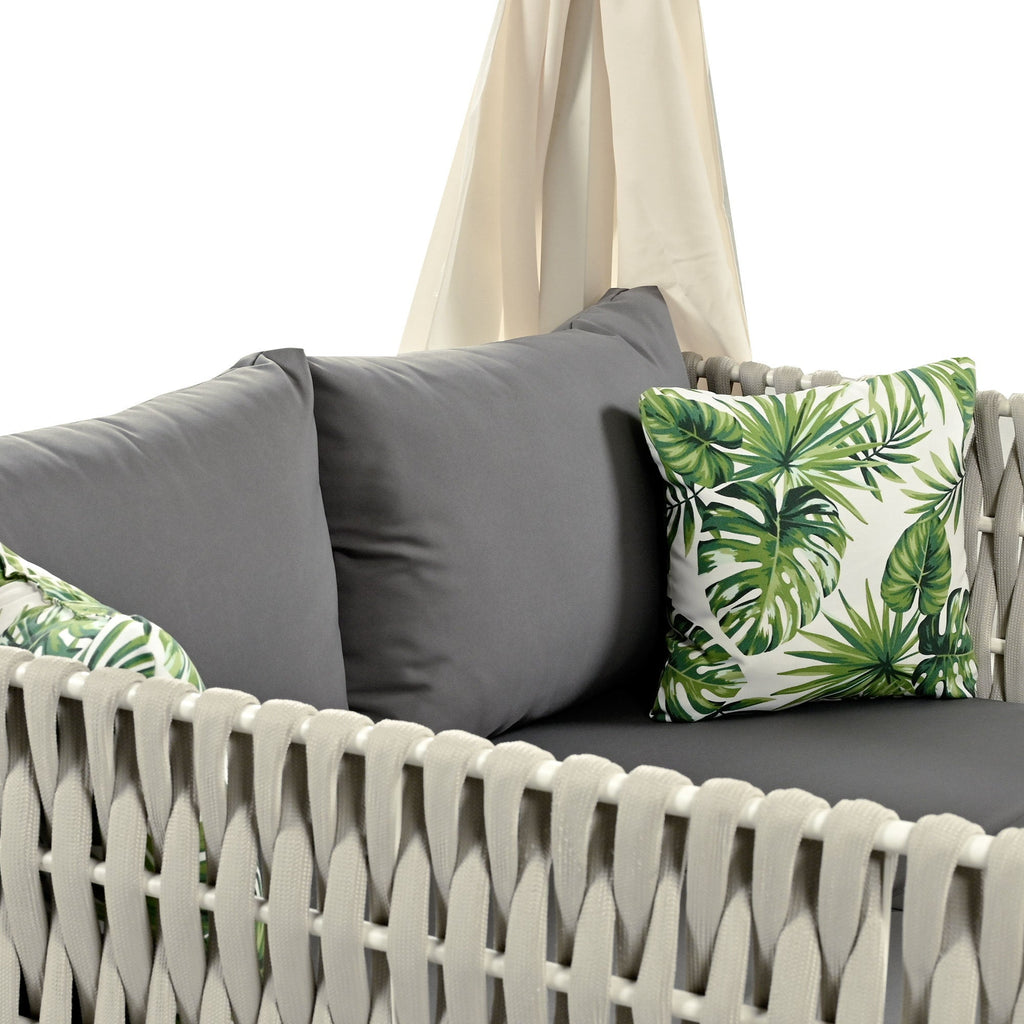 U_Style  Outdoor Patio Sunbed with Curtains, High Comfort, Suitable for Multiple Scenarios