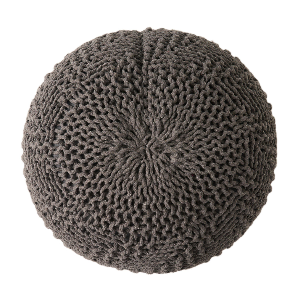 Hazel Knitted PET Yarn 20 x 20 Round Pouf