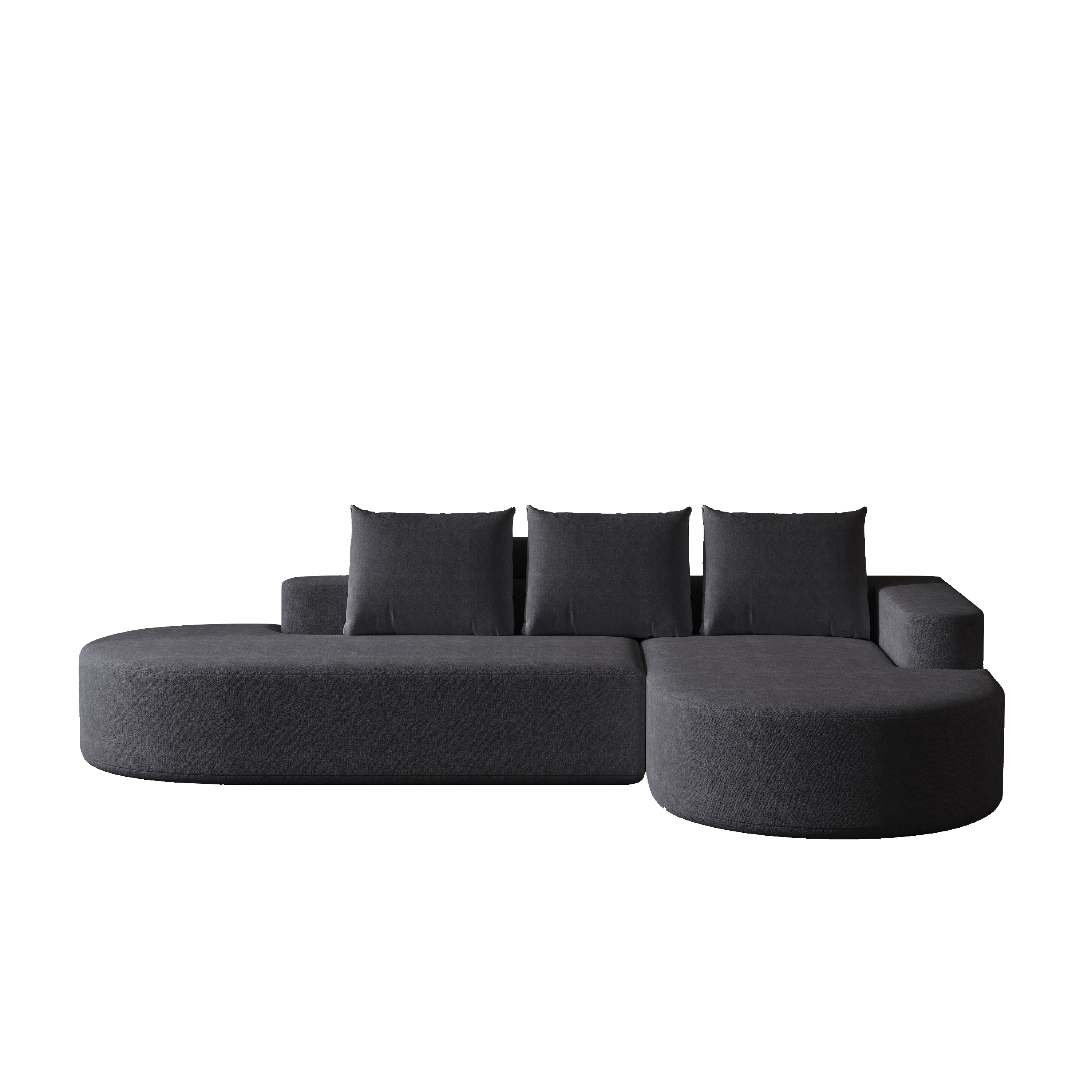Modern Curved sofa ,Chenille Upholstered Sectional Sofa Couch Set,Modular 108.5' L Shaped Sectional Living Room Sofa Set With 3 Pillows,Free Combination Sofa Couch for Living Room,Bedroom