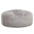 Traditional 72 in. Oversized Velour Memory Foam Bean Bag, Living Room Round Lounger Sofa Chair, Light Gray