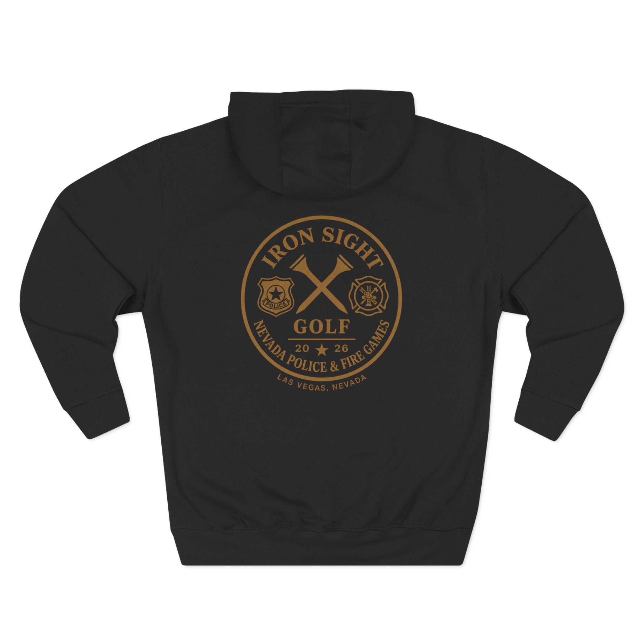 Nevada Police & Fire Games 2026 Hoodie — Iron Sight Golf Design