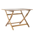 Blissique 43.5' Outdoor Foldable Wood Dining Table with Slat Design, Natural