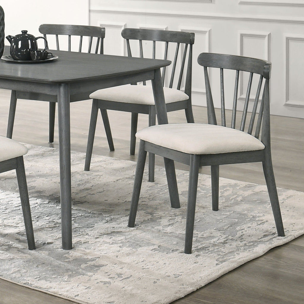 2-Piece Rustic Dining Chairs, Solid Wood Frame, Farmhouse Design, Easy Assembly