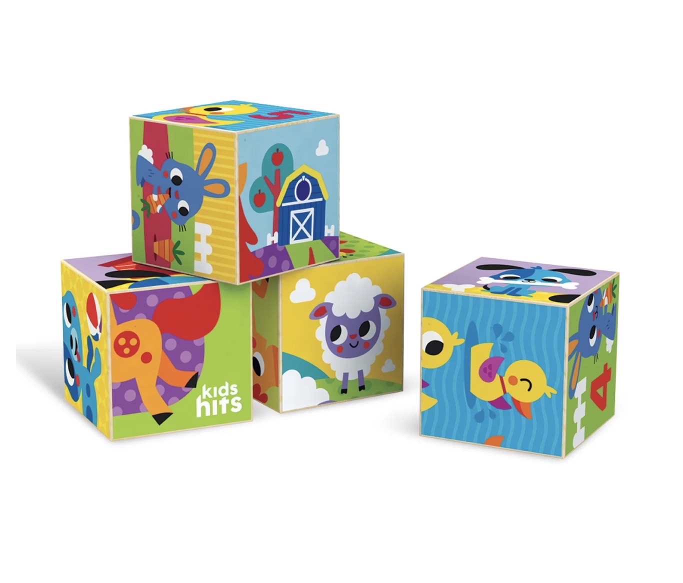 Kids Hits - Wooden Puzzle Blocks Counting Farm
