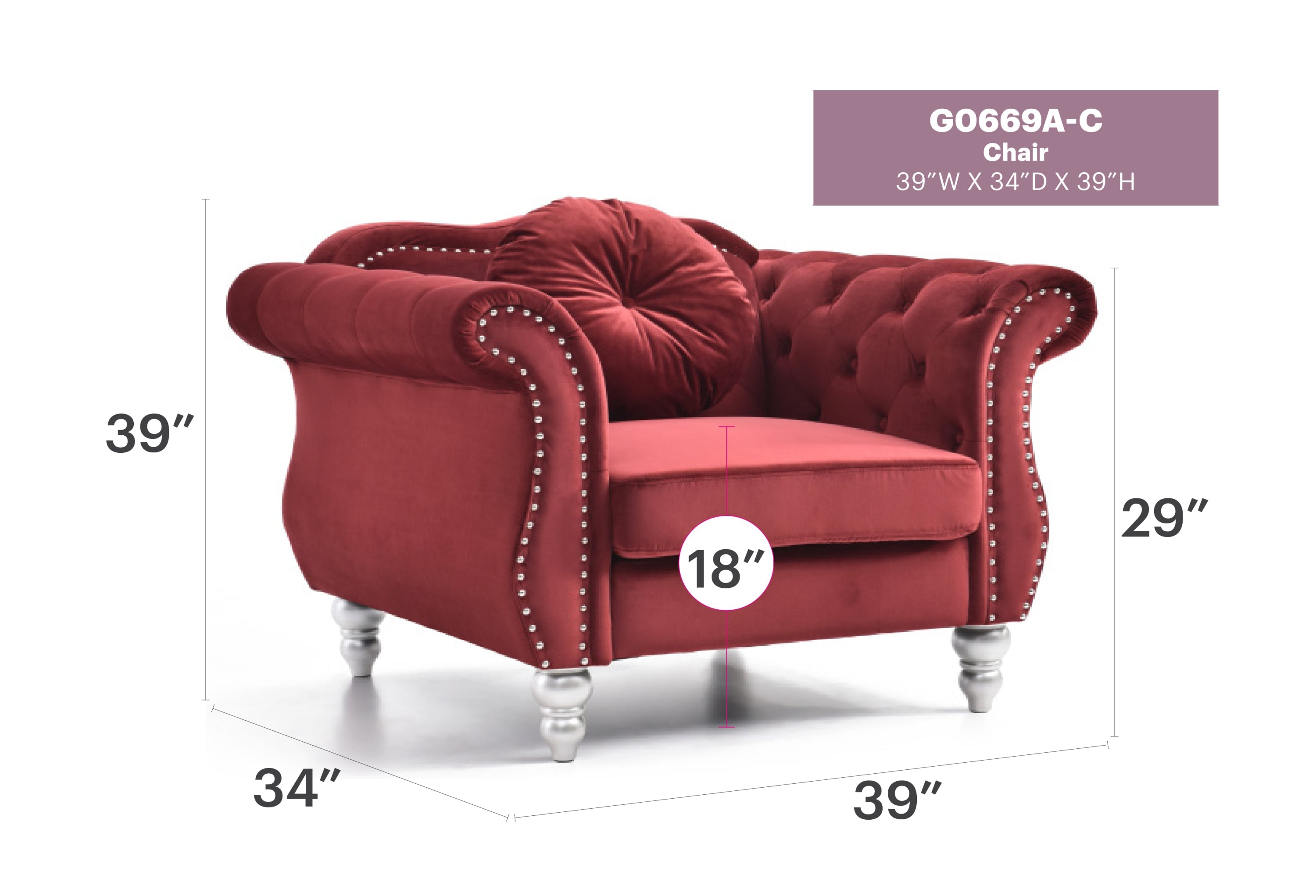 Charming Transitional Flared Armchair
