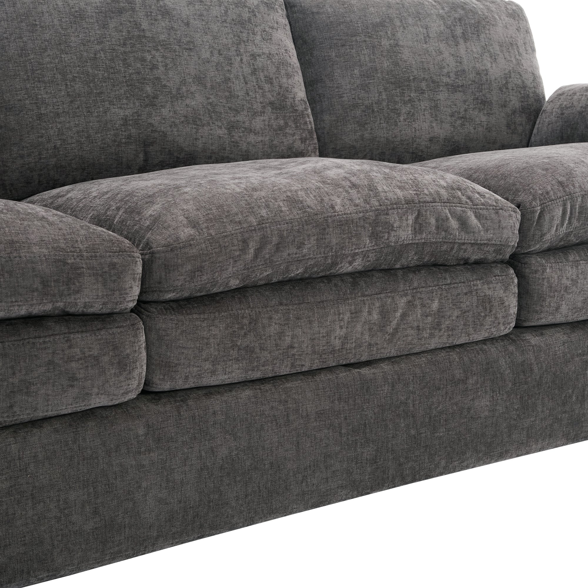 68.1' Cozy Upholstered Loveseat Sofa Oversized Comfy Comfy Cloud Sofa Double Cushion Loveseat Sofa Plush Cushion Sofa Couch for Living Room, Grey