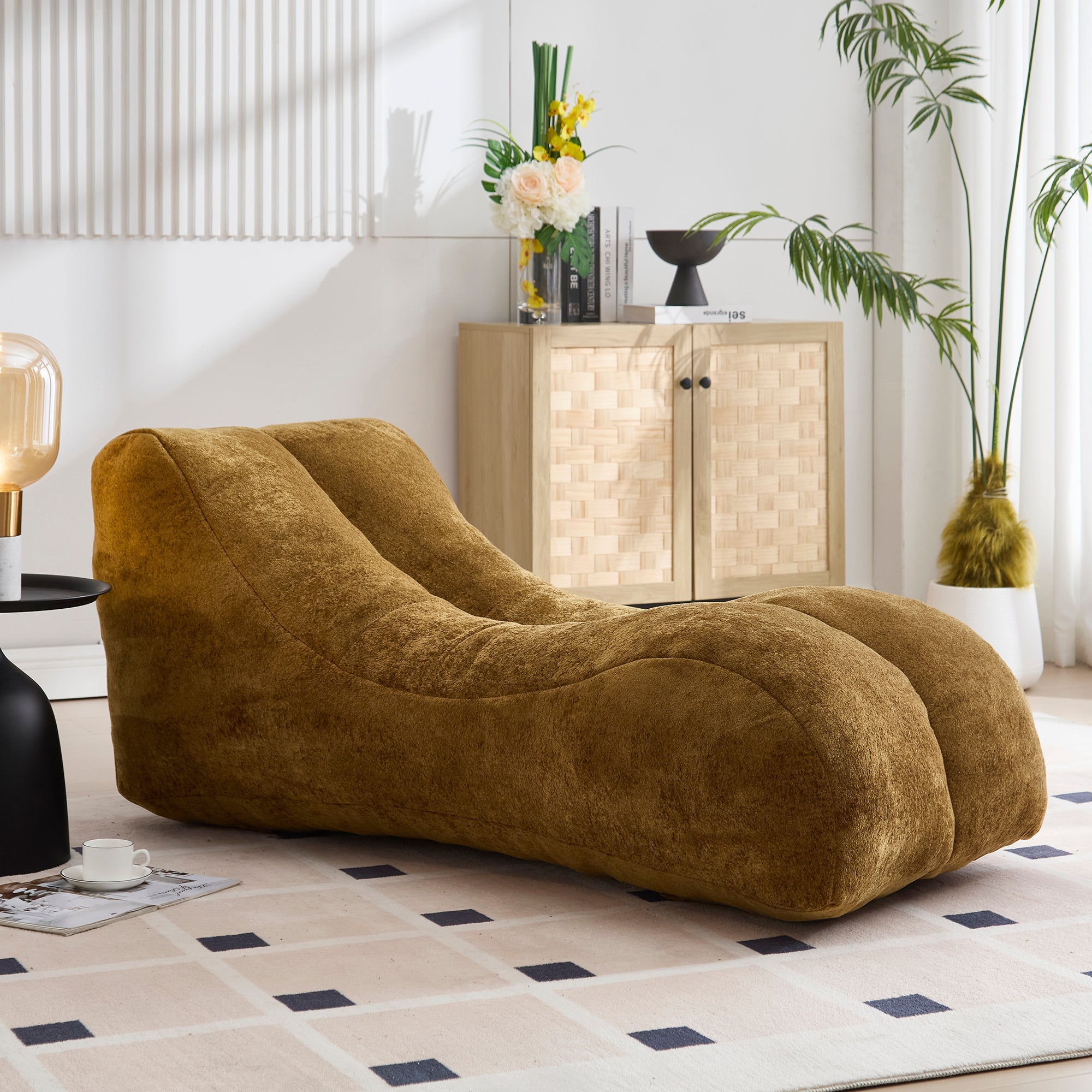 Creative Bean Bag Sofa Chair for Adults with High-Quality Sponge Filling and Polyester Fiber,59x30x23.6 inches